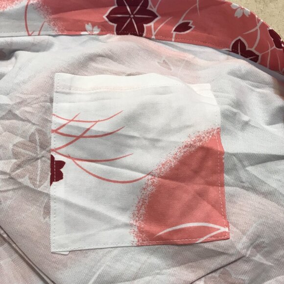 Vintage Pink White Floral Kimono Japan - Picture 5 of 7